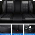 thumbnail image 5 of WRWolf Seat Covers for Chevy Trailblazer 2021-2024,Full Set 5 Seats Faux Leather Car Seat Cushion Protector Compatible Airbag (5Seats,Black&Gray), 5 of 8