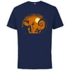 Tim Burton’s Nightmare Before Christmas Halloween Silhouette - Short Sleeve Cotton T-Shirt for Adults - Customized-Athletic Navy