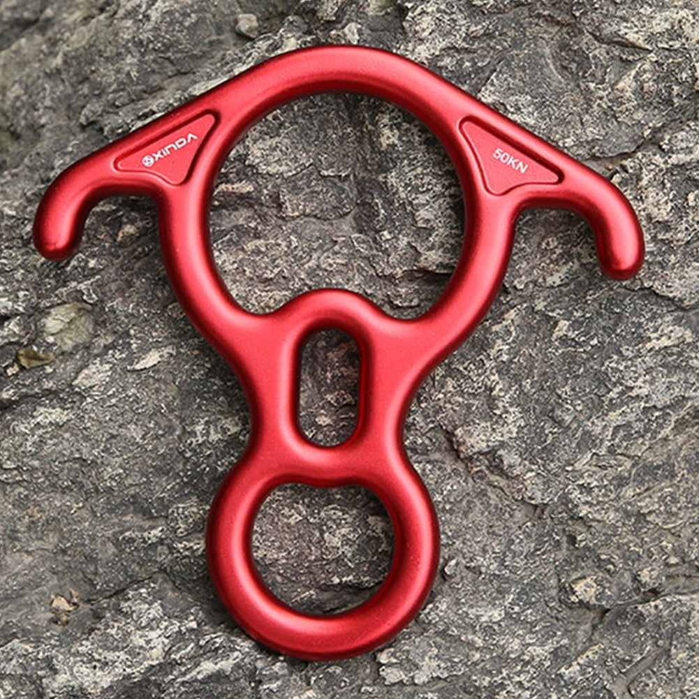 Opolski 50NG Figure 8-Rappel Rock Climbing Eight Rings Descender Device Carabine