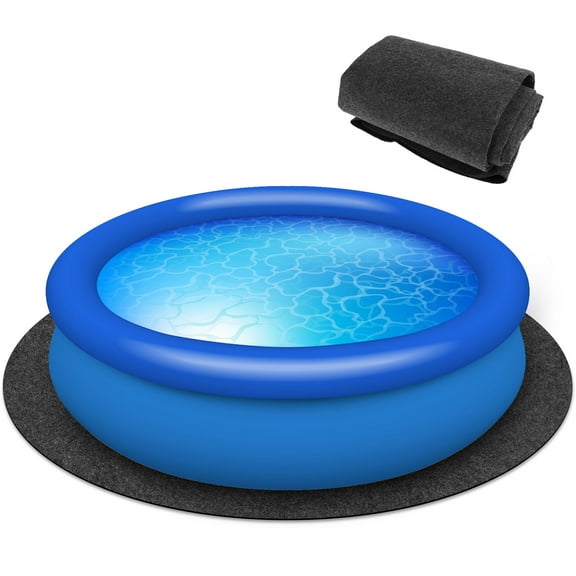 78 Inch Round Hot Tub Mat Water Absorbent Hot Tub Flooring Protector Pad Waterproof Non-Slip Above Ground Pool Protector Mat Portable Foldable Spa Pool Ground Protection Washable Felt Mat for Hot Tub