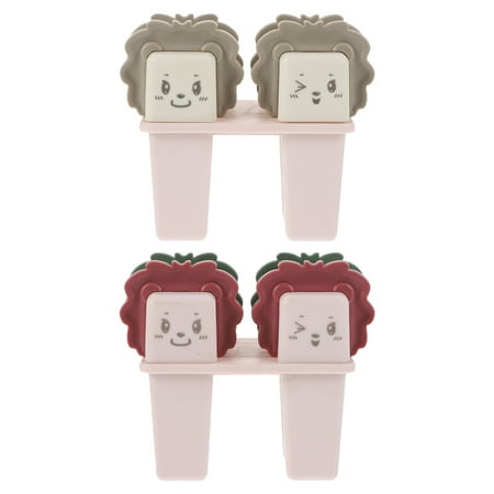 

2pcs DIY Ice Cream Molds Cartoon Shape Popsicle Making Utensils for Home