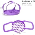 thumbnail image 2 of ZECATL Pressure Cooker Sling Silicone Bakeware Sling Compatible with Instant Pot 3 Qt, Compatible with Other Brand Multi-Function Cookers Purple, 2 of 7