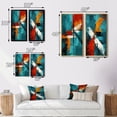 thumbnail image 4 of Designart "Ineffable Love Teal Abstract I" Abstract Painting Framed Wall Art Set Of 2 - Modern Red Framed Wall Art Set Of 2, 4 of 6