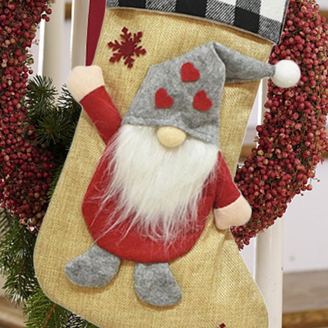 Sacos de caramelos de gnomo sin rostro, adornos de árbol, bolsa de caramelos, sacos de Papá Noel, decoraciones de Navidad Tmvgtek libre de BPA