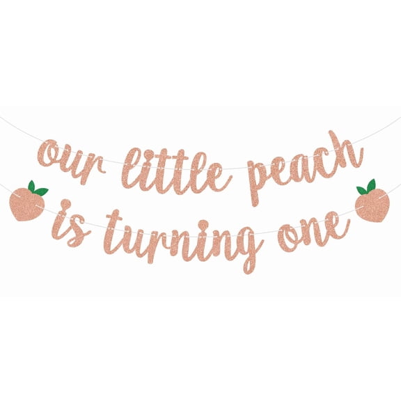 Our Little Peach is Turning One Banner, One Sweet Peach, It's My 1st Birthday, Happy 1st Birthday Party Decorations