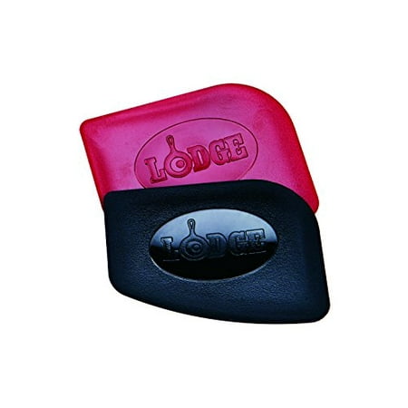 Stainless Steel Pan Scraper - Lodge SCRAPERPK Durable Pan Scrapers, Red and Black, 2-Pack