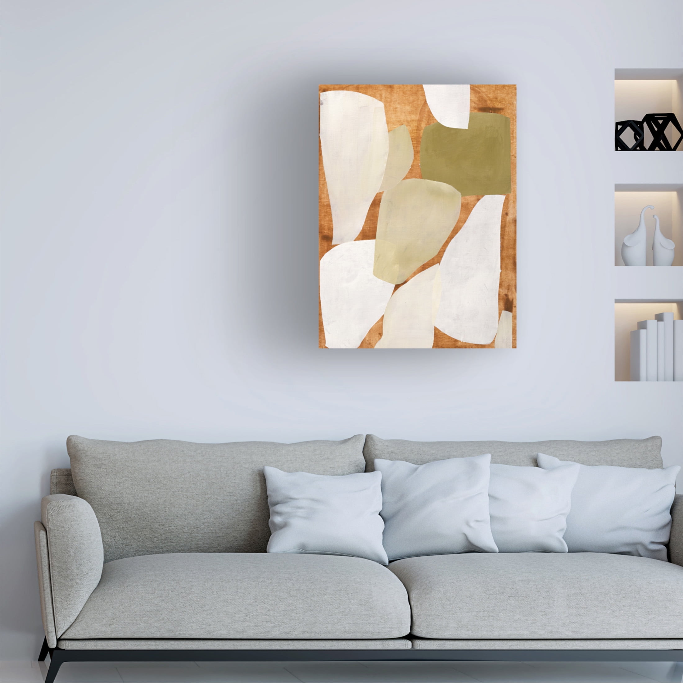 Canvas Wall Art - Design Fabrikken 'Fragments' Wall Art for Living Room, Bedroom, or Office Décor by Trademark Fine Art - 35 x 47 Inches