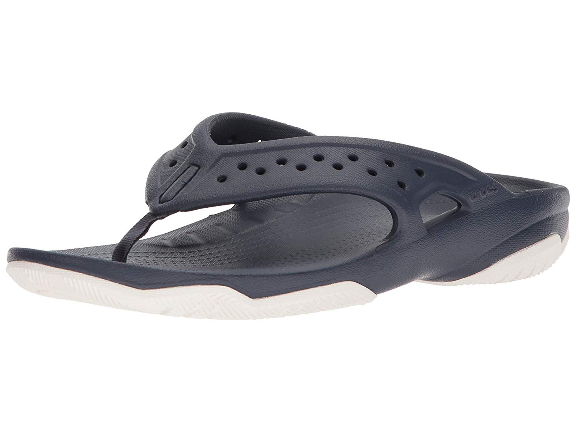 crocs men's swiftwater deck flip