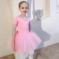 thumbnail image 4 of LYMAYTER Ballet Leotards for Girls Long Sleeve Ballet Dress 3Y-11Y Toddler Short-Sleeved Dance Outfit, 4 of 8