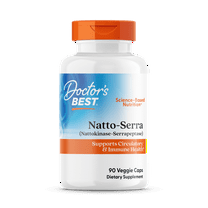 Doctor's Best Natto-Serra, Non-GMO, Vegan, Gluten Free, 90 Veggie Caps