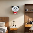 thumbnail image 5 of Unique Bargains 1pc Cute Panda Cartoon Non Ticking Wall Clock 15" x 12" x 1.7" White, 5 of 5