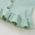 thumbnail image 4 of TOWED22 Toddler Baby Cute 2pcs Summer Outfits Sleeveless Tank Top Tee and Shorts Lovely Casual Sets Clothing(Green,6-12 M), 4 of 9