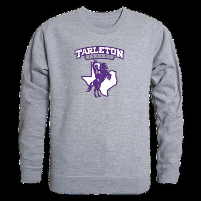 W Republic 508-389-HG2-03 Tarleton State University Texans Chandail en Molleton Col Rond, Gris Chiné - Large