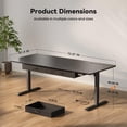 thumbnail image 3 of HLDIRECT Electric Standing Desk with 2 Drawers & Power Outlets & USB Ports, 71×31.5 inches Extra-Large Desktop Height Adjustable Desk with Storage, Sit Stand up Desk for Home Office, Black, 3 of 9