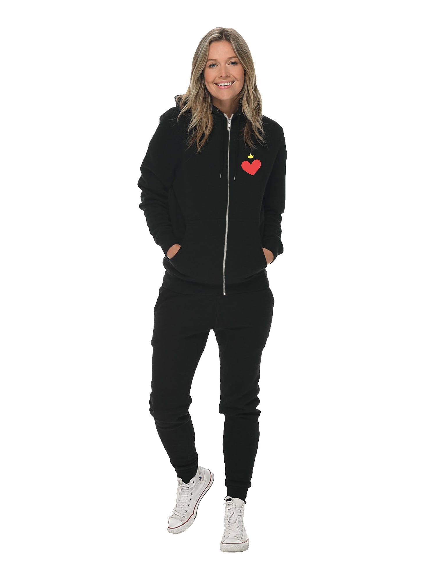 Sweatsuits 2Pcs Sets for Mens Women Tracksuit Unisex Zipped Pullover Hoodie Sweatpant Tracksuit