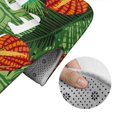 thumbnail image 5 of Yiaed Palm Leaves And Tropical Flowers Print Bathroom Mat Set 2 Pieces Mat Anti-Skid Pad Ultra Soft and Absorbent Bathroom Bath Mat Contour Bath Rugs for Toilet Base, 5 of 6