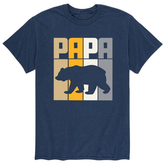Instant Message - Papa Bear Retro - Men's Short Sleeve Graphic T-Shirt