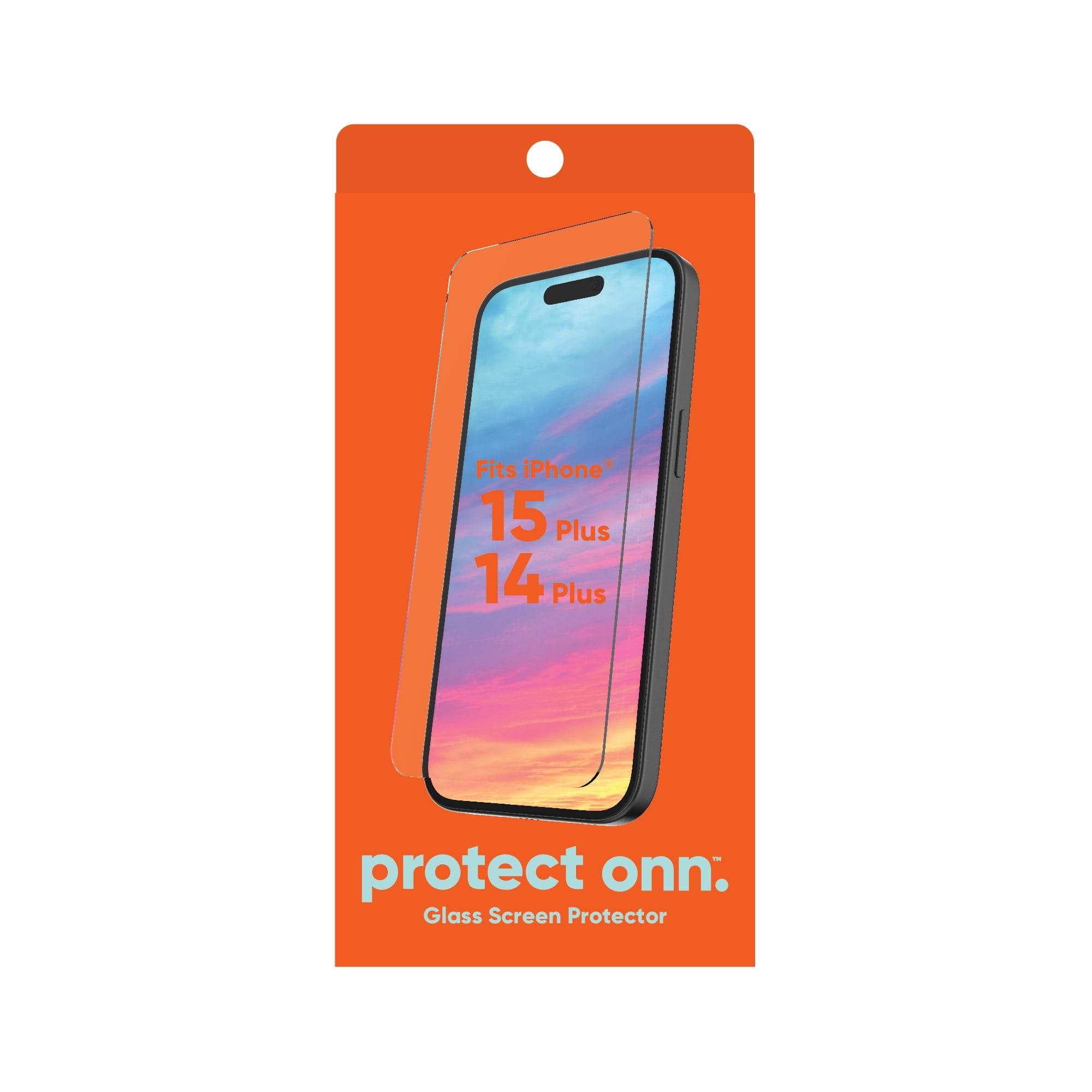 onn. Glass Screen Protector for iPhone 15 Plus / iPhone 14 Plus
