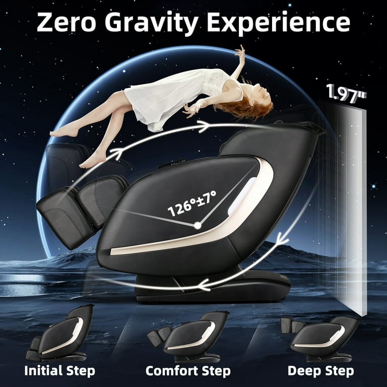 4D Full Body Massage Chair Zero Gravity Shiatsu Recliner with