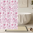 thumbnail image 4 of Valentine's Day Shower Curtain Decorations,70.8x70.8 inch Romantic Love Heart Shower Curtain for Bathroom Decor, 1Pc Colorful Love Hearts Pattern Fabric Bathroom Curtain for Home Bath Decor, 4 of 6
