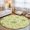 Celadon, Mint, variant on Round Rugs 5Ft, Lime Green Round Area Rug Washable Indoor Throw Carpet, Jungle Palm Trees Coconut Palms Exotic Ferns Soft Non Slip Circle Rug for Cabinet Bathroom Home Decor Aesthetic