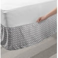 thumbnail image 2 of Abstract Bed Skirt, Repeating Ornate Illustration Small Structures Oriental Artwork, Elastic Bedskirt Dust Ruffle Wrap Around for Bedding Decor, 4 Sizes, Pink Dark Grey and White, by Ambesonne, 2 of 2