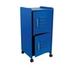 KidKraft Wood Medium Storage Locker on Wheels with Two Compartments, Blue