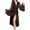Brown, variant on Luxalzxs Satin Kimono Robe Long Bath Robe with Ostrich Feather Trim Sleepwear Nightgown Bathrobe Wedding Bridesmaid Robe