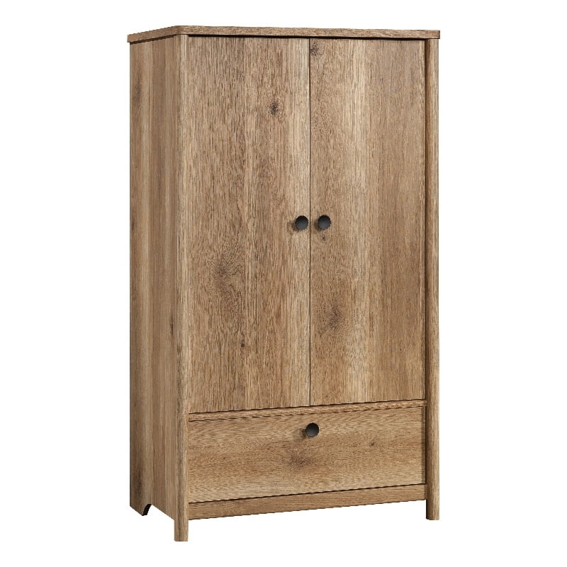 Sauder Dover Edge Engineered Wood Armoire in Timber Oak Finish