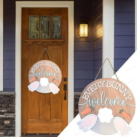 

Easter Wooden Listing Bunny Logo For The Front Door Spring Home Farmhouse Window Door Decoration