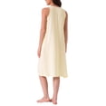thumbnail image 3 of INSPIRAR CHIC Vestido de pijama sin mangas para mujeres, camisón suave, ropa de dormir Miidi, camisones amarillos XS, 3 of 6