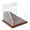 Hardwood Base (Mirrored), variant on Plymor Clear Acrylic Slanted Front Display Case with Hardwood Base (Mirror Back), 6" x 6" x 6"