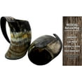 thumbnail image 2 of VIKING DRINKING HORN MUG (set of two) Handcrafted Ox Cup Goblet - Drink Mead & Beer Like Game of Thrones Heroes With This Large Tankard Stein - Great Craftsmanship A Perfect Present For Real, 2 of 7
