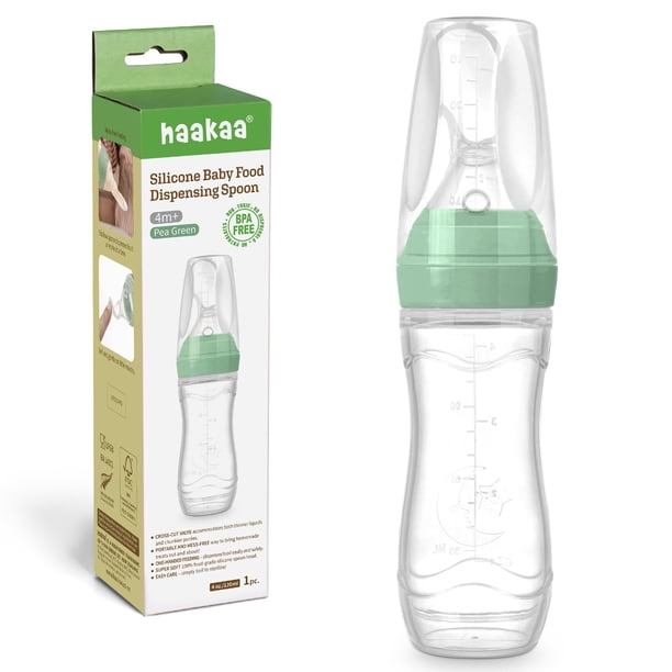 Cuchara dispensadora de alimentos de silicona para bebé Haakaa 120 ml 4m+