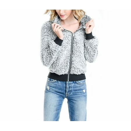 Women's Casual Winter Hoodie Warm Sherpa Lined Zipper Sweatshirt Fleece...