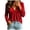Red, variant on GEWSEY Velvet Tops for Women Dressy Casual V Neck Shirts Loose Fit Long Sleeve Vintage Velour Blouse Solid Holiday Party Outfits (Pink, 4XL)
