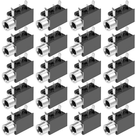 Unique Bargains PCB Mount 3.5mm 3 Pin Socket Headphone Audio Video Connector PJ316 Black 20Pcs price history on PriceWatchPro