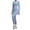 Light Blue, variant on Telankuip Womens Two Piece Workout Outfits Long Sleeve Full Zip up Lightweight Athletic Jacket with Thumb Holes Matching Stretchy Seamless Leggings Fashion Solid Color Gym Sets Pink XL