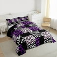 thumbnail image 3 of Manfei Cheetah Zebra Print 2pcs Bedding Comforter Set for Boys Girls,Abstract Animal Print Twin Comforter Sets,Geometric Grid Plaid Breathable Bedding Set,Lightweight Room Decor,Reversible, 3 of 8