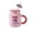 pink, variant on 400Ml Kuromi Ceramic Mug Large Capacity Kawaii Cup with Lid and Straw Coffee Household Breakfast Milk Birthday Gift Cups