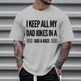 thumbnail image 2 of Father Day Printed Fashionable Men Tennis T Shirt Casual Short Sleeve Crew Neck Soft Blend Top Summer Streetwear, 2 of 5