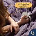 thumbnail image 3 of Cobija King, Frazada Ultra Suave, 100% Microfibra de Poliéster, Premium (Lila) Laila Comfort., 3 of 8
