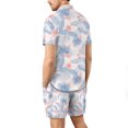 thumbnail image 3 of Camisa de algodón de manga corta para hombre, pantalones cortos, informal, hawaiano, traje de dos piezas Pompotops oipoqjl35533, 3 of 3
