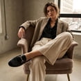 thumbnail image 4 of Cushionaire Yummy Slip On Womens Mules, Business Casual Loafers for Women with Low Heel and Metal Chain Detail, 4 of 17