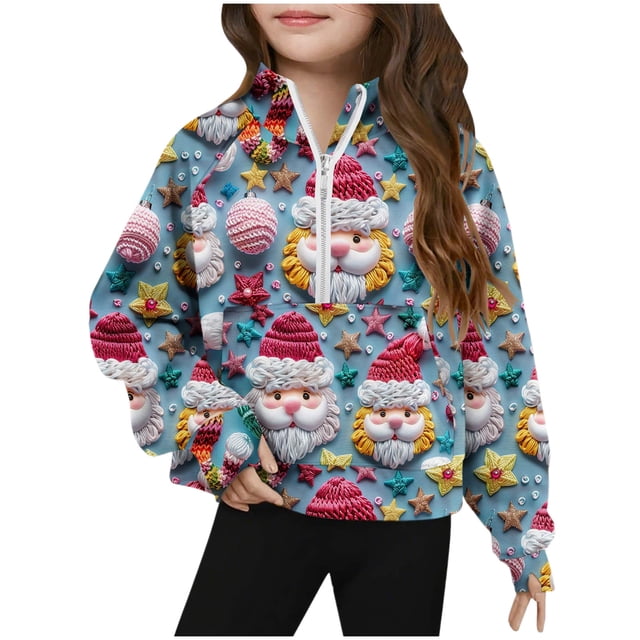 Blusa de manga larga con capucha, cuello redondo, manga larga, corta, sudadera polar para niñas de 5 a 14 años, blusa de poliéster