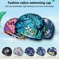 thumbnail image 1 of LJNYFDC Bathing Hat Breathable Fabric Swimming Hat Exquisite Pattern High Elastic Quick Dry Tear resistant Protective Polyester Unisex Print Swimming, 1 of 7
