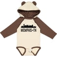thumbnail image 3 of Inktastic Memphis Tennessee City Skyline Boys or Girls Long Sleeve Baby Bodysuit, 3 of 5