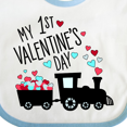 thumbnail image 4 of Inktastic My First Valentines Day Train Boys or Girls Baby Bib, 4 of 4