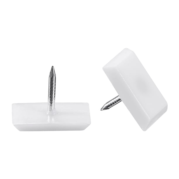 Clavo deslizante para patas de muebles, almohadilla protectora cuadrada para patas de silla y mesa 18mm x 12mm plástico 60pcs