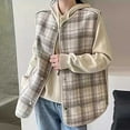 thumbnail image 5 of HTNBO Women's Fuzzy Sherpa Fleece Vest Casual Reversible Plaid Sleeveless Warm Jacket Button Down Winter Outerwear, 5 of 5
